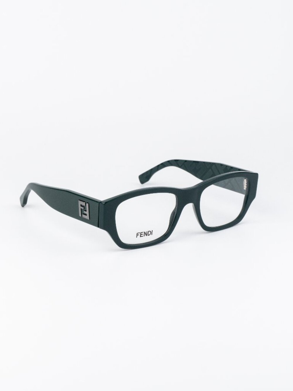 Fendi Women Eyeglasses Rectangular Green FE50123I 096 NEW AUTHENTIC